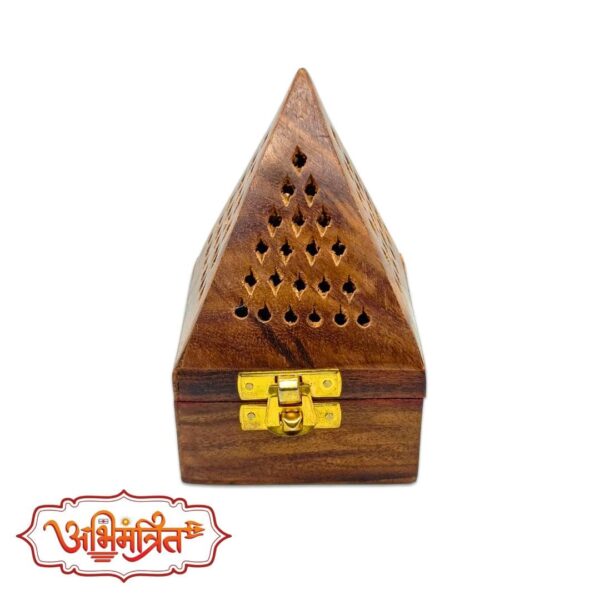 Wooden Lobandan Pyramid Incense Box